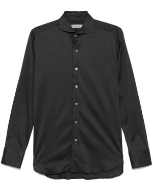Canali Klassisches Hemd - Schwarz