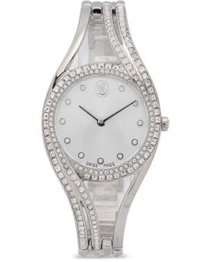 Swarovski Steel Crystal バゲット 32mm腕時計 - ホワイト