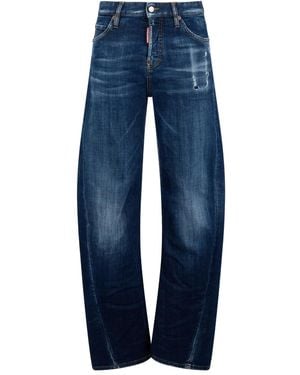 DSquared² Jeans Con Design A Cinque Tasche - Blu