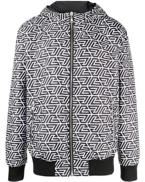 Balmain Giacca Reversibile Con Stampa - Nero