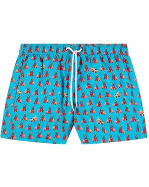 Sundek X Pelo Foundation Badeshorts Mit Hunde-Print - Blau