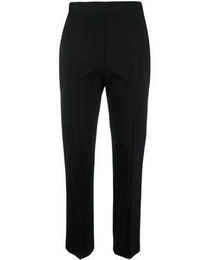 MSGM Logo-Waistband Cropped Pants - Black
