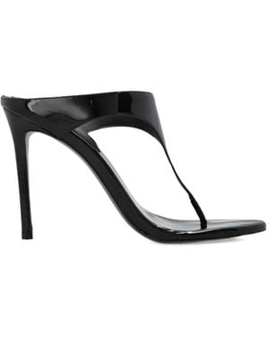 Black Suede Studio Laurel Leather Sandals - Black