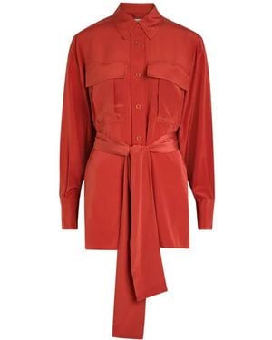 JOSEPH Yas Crepe De Soie Shirt - Red