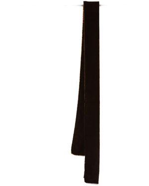 Emporio Armani Velvet-Effect Scarf - Black