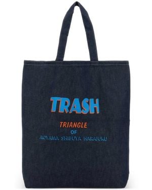 Needles Large Denim Tote Bag - Blue