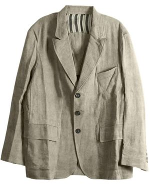 Ziggy Chen Blazer Monopetto Con Revers Classici - Verde