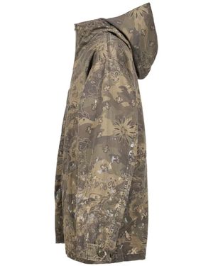 KAMIYA Paisley Camouflage Hooded Jacket - Natural