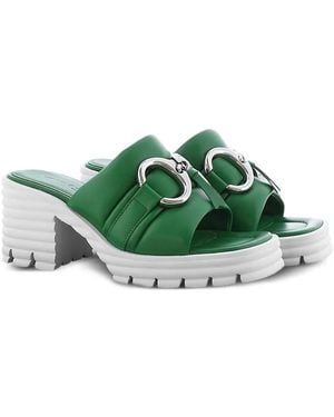 Kennel & Schmenger Sandalias con tacón cuadrado - Verde