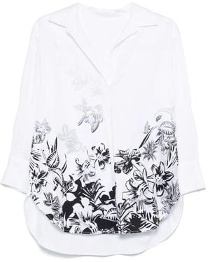 Marc Cain Floral-Print Shirt - White