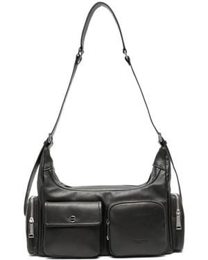 Lancaster Caramella Pocket-Detail Leather Shoulder Bag - Black