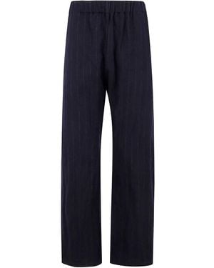 Apuntob Pantaloni Gessati - Blu