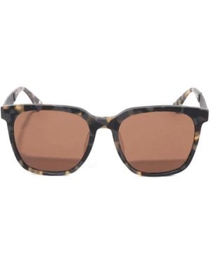 A Bathing Ape Eckige Sonnenbrille mit Gravur - Braun