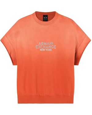 ARMANI EXCHANGE Sweater Met Korte Mouwen - Oranje