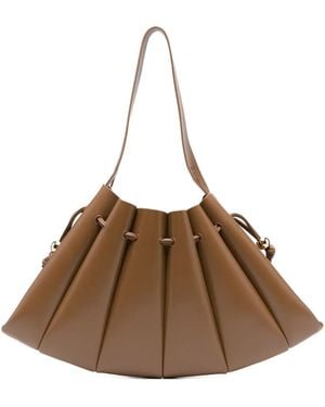 THEMOIRÈ Calipso Leather Shoulder Bag - Brown