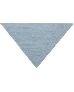 Bompard Sacha Cable-Knit Triangle Scarf - Blue