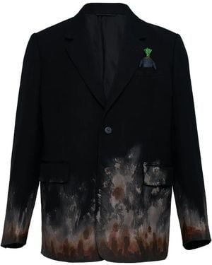 Doublet Mud-Printed Blazer - Black