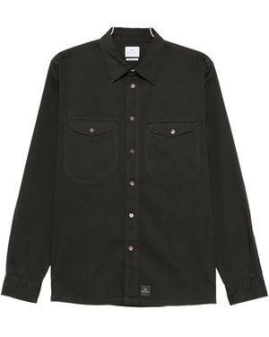 Paul Smith Double-Pocket Cotton-Blend Shirt - Black