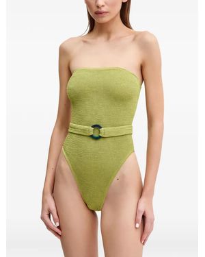 Bondeye Belt-Detail Swimsuit - Green