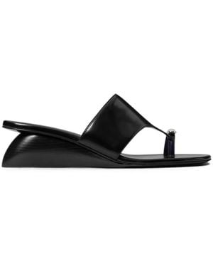 Tory Burch Pierced Wedge Sandals - White