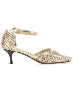 strategia shoes Shiny Décolleté Rhinestone Court Shoes - Natural