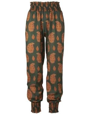Johanna Ortiz Oasis Of The Rider Paisley-Print Pants - Green