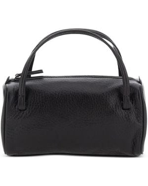 NOTHING WRITTEN Loaf Bread Leather Tote Bag - Black