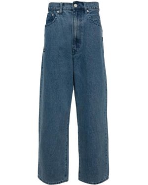Izzue Jeans Dritti A Vita Alta - Blu
