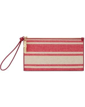 Furla Iride Striped Clutch Bag - Pink
