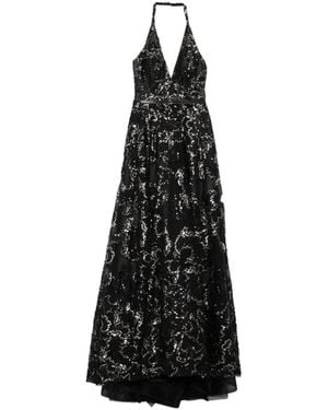 Saiid Kobeisy Embroidered Long Dress - Black