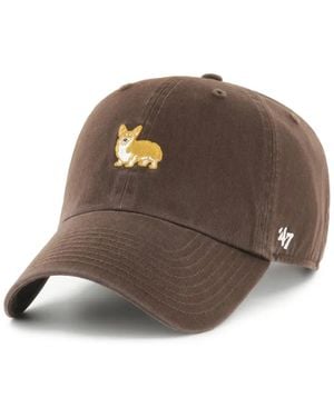 '47 Embroidered-Motif Cap - Brown