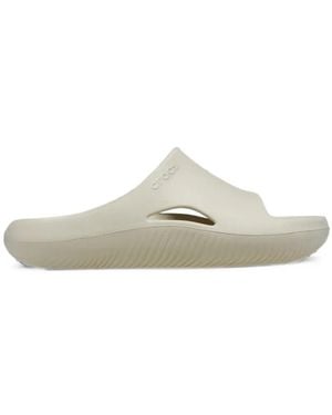 Crocs™ Mellow U Logo-Embossed Slides - White