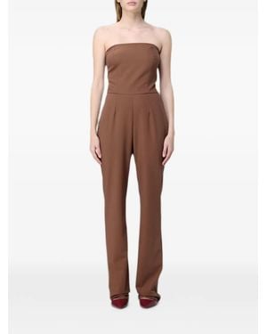 Mar De Margaritas Strapless Darted Jumpsuit - Brown
