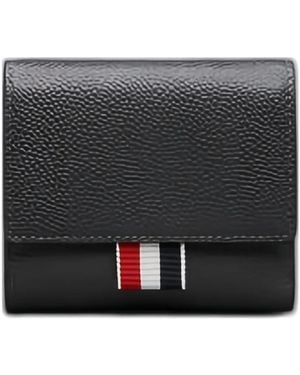 Thom Browne Small Pebble-Grain Wallet - Black