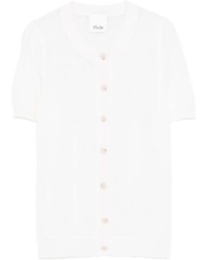 Allude ショートスリーブ カーディガン - ホワイト