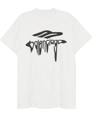 Balenciaga 3B Liquified オーバーサイズ Tシャツ - ホワイト