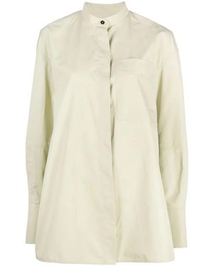 Jil Sander ノーカラー シャツ - ナチュラル