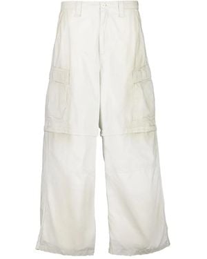 Balenciaga Cargohose mit weitem Bein - Weiß