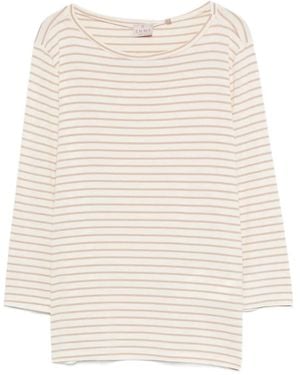 Marella Striped Long-Sleeve T-Shirt - Natural
