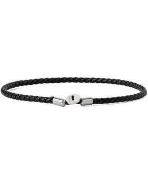 Roderer Mario Woven Leather Bracelet - White