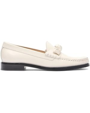 Stuart Weitzman Leren Loafers - Naturel