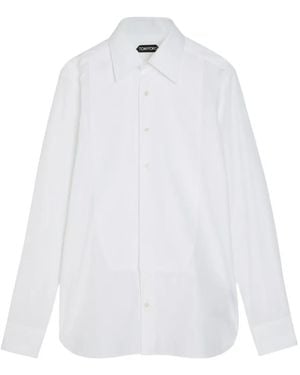 Tom Ford Optical Plain Button-Up Shirt - White