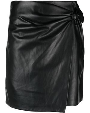 DKNY Mid-Rise Wrap Miniskirt - Black