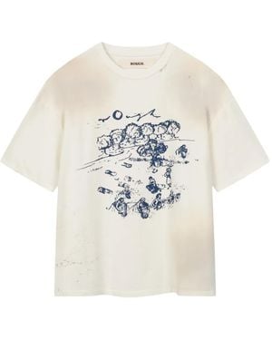 ROUGH グラフィック Tシャツ - ホワイト