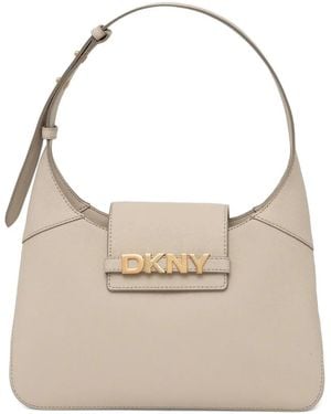 DKNY Logo-Detail Shoulder Bag - Natural