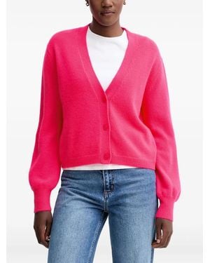 From Future Cardigan Mit V-Ausschnitt - Rot