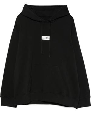 MM6 by Maison Margiela Logo-Patch Hoodie - Black