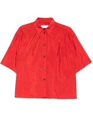 Jil Sander Button-Up Short-Sleeve Shirt - Red