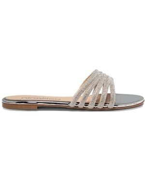 Ninalilou Sandalias Elisa Con Detalles De Cristal - Blanco