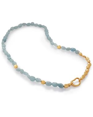 Monica Vinader Collana Rio Con Acquamarina - Metallizzato